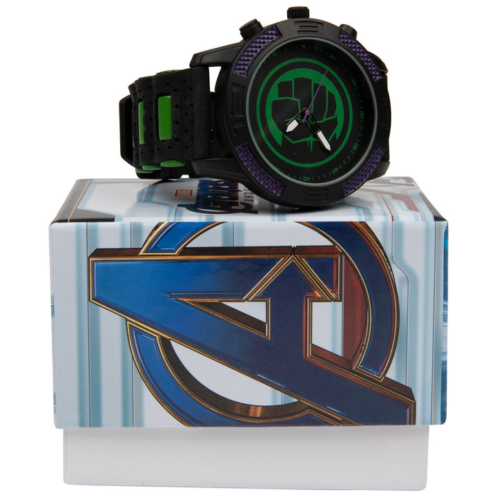 The Incredible Hulk Symbol Marvel Watch with Silicone Band