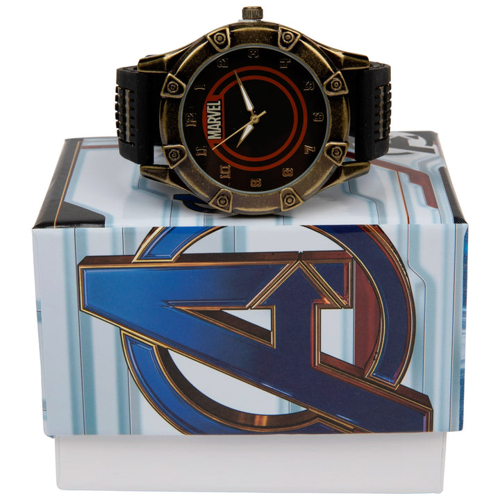 Marvel Logo Watch with Silicone Band