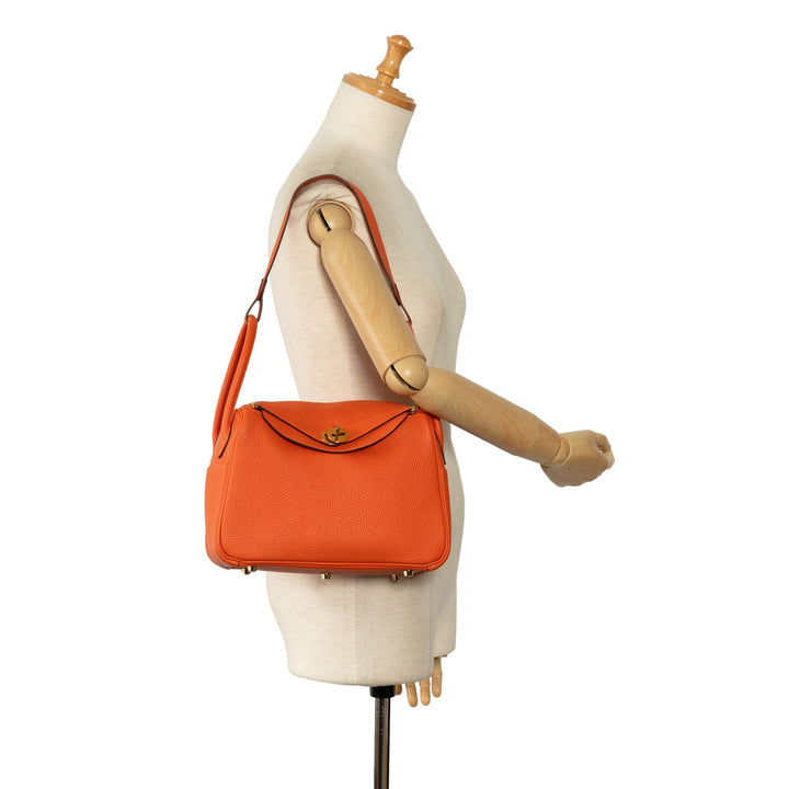 Top quality Hermes Clemence Lindy 26 Shoulder Bag