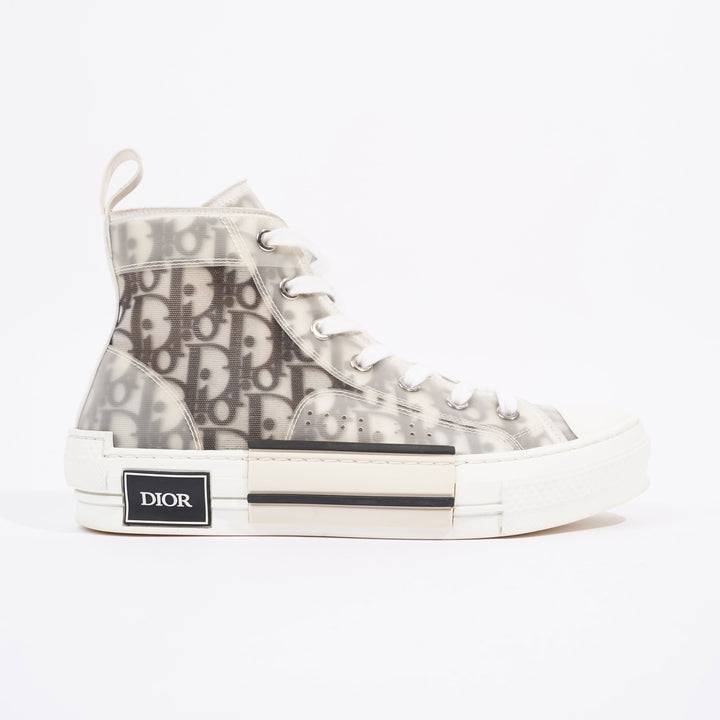 Christian Dior B23 Hightops White / Black Oblique Rubber EU 37 UK 4