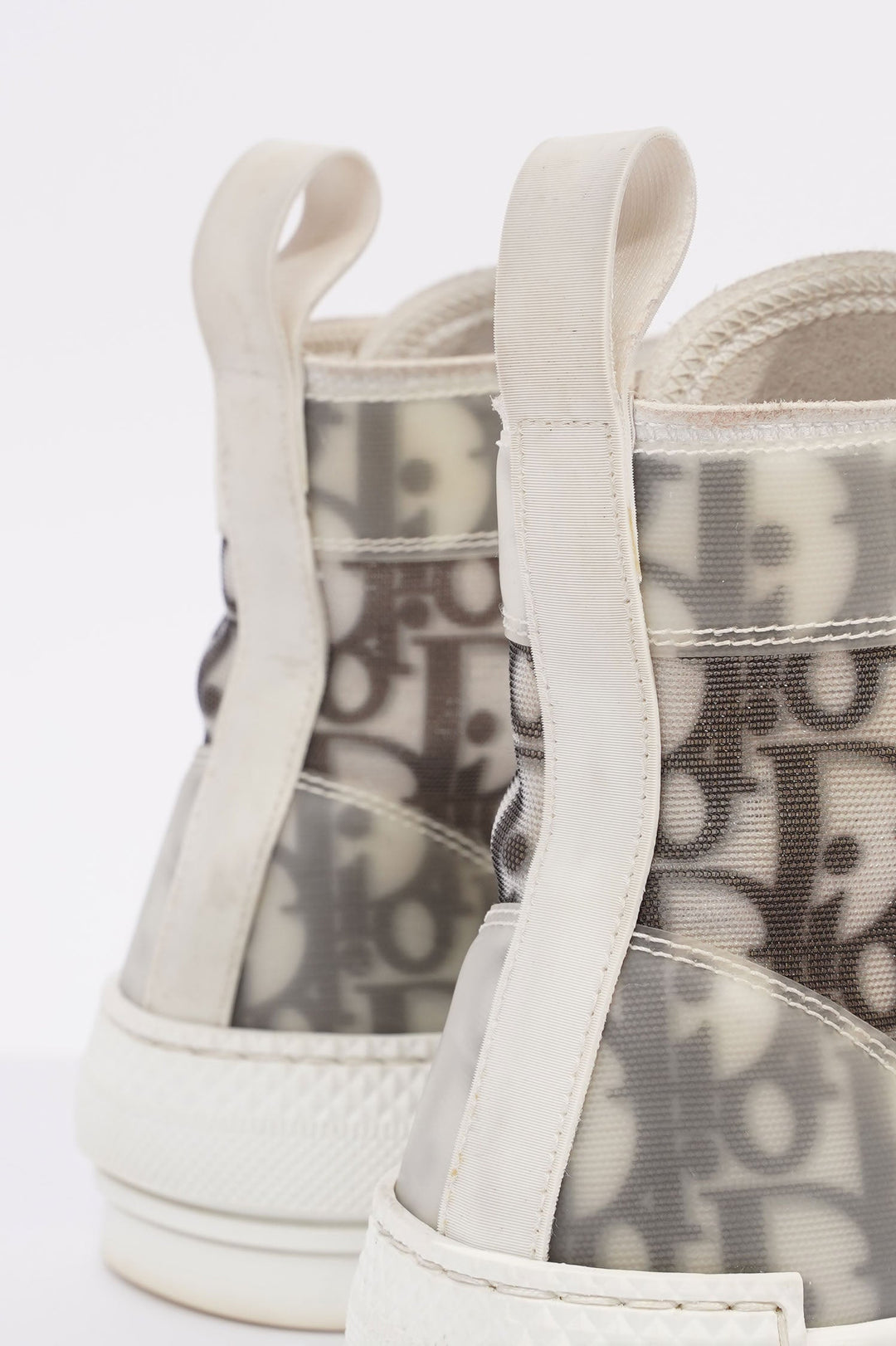 Christian Dior B23 Hightops White / Black Oblique Rubber EU 37 UK 4