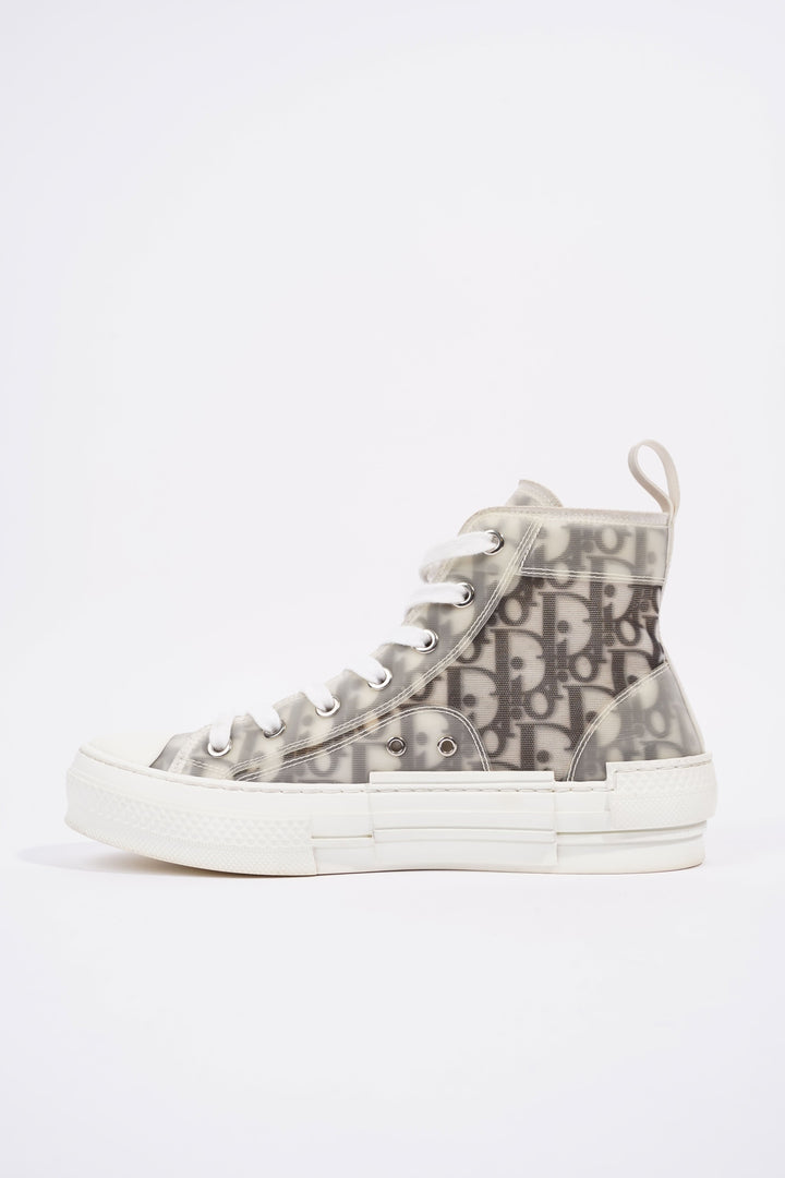 Christian Dior B23 Hightops White / Black Oblique Rubber EU 37 UK 4