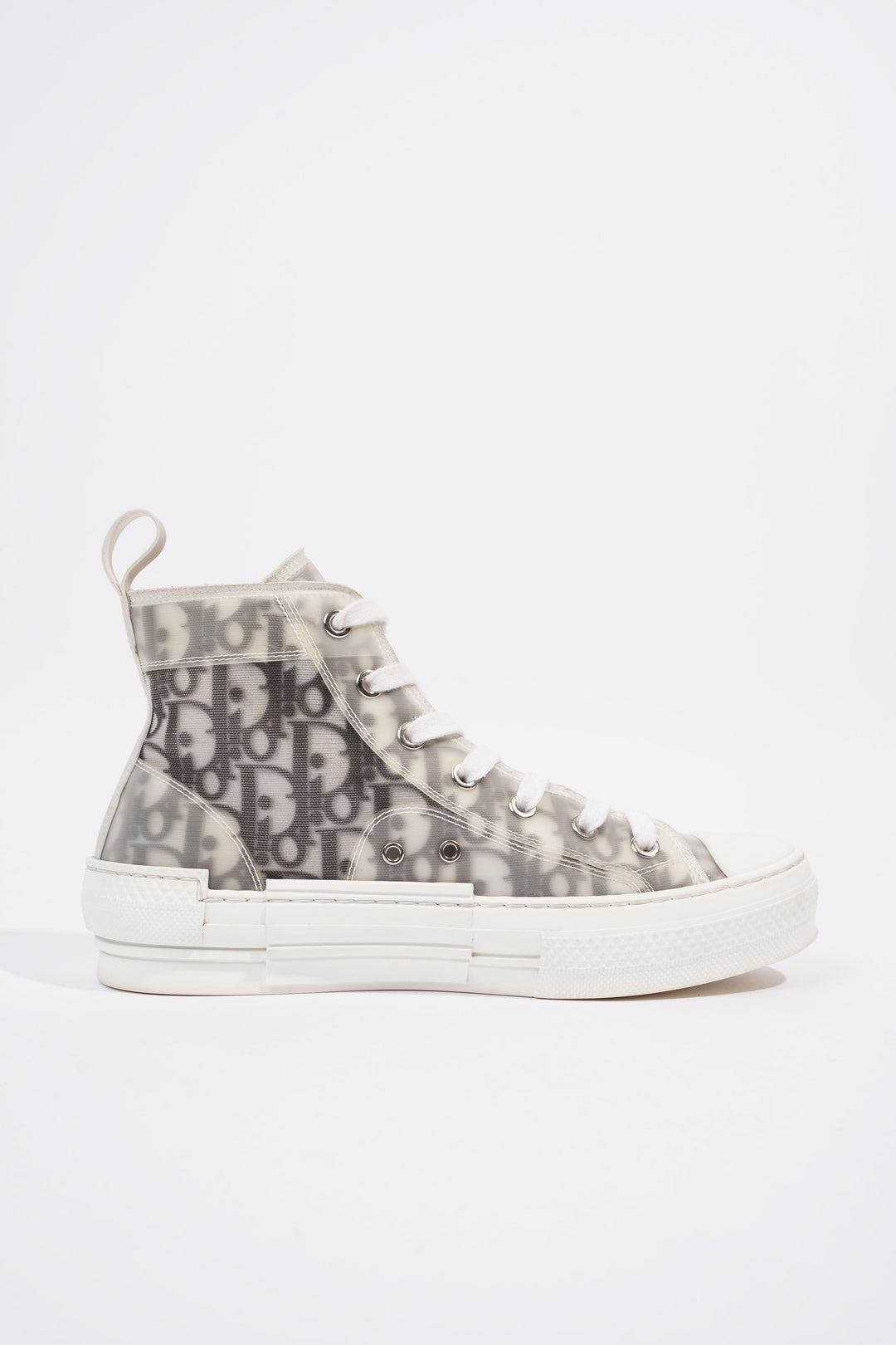 Christian Dior B23 Hightops White / Black Oblique Rubber EU 37 UK 4