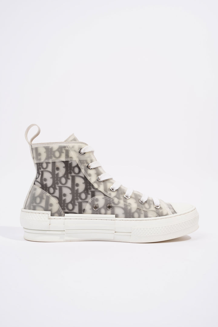Christian Dior B23 Hightops White / Black Oblique Rubber EU 37 UK 4