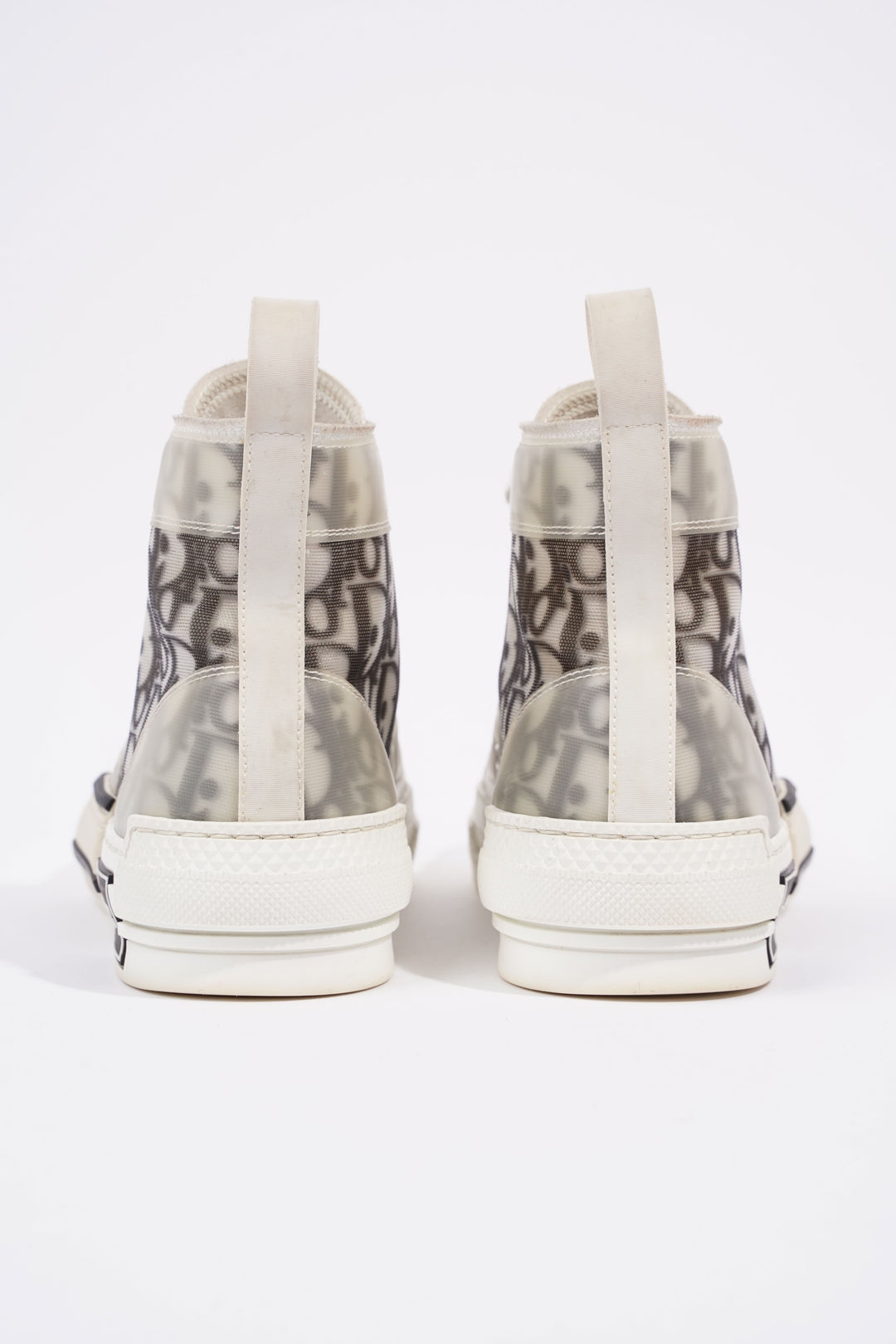 Christian Dior B23 Hightops White / Black Oblique Rubber EU 37 UK 4