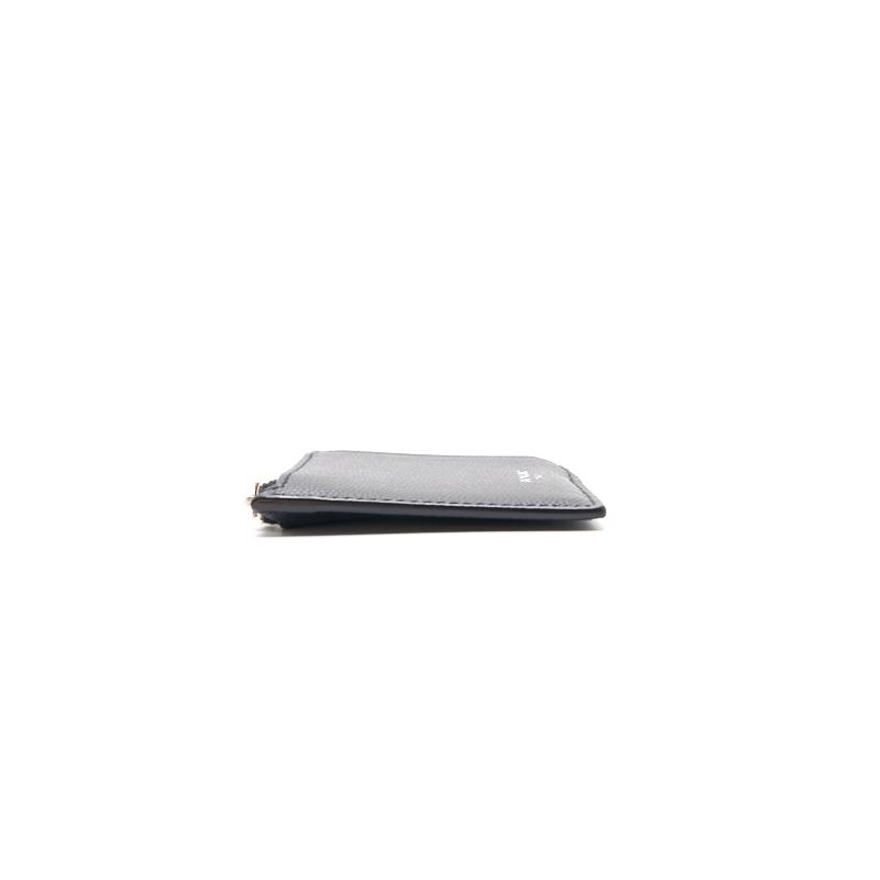 Saint Laurent Fragments Zipped Card Case in Grained Leather