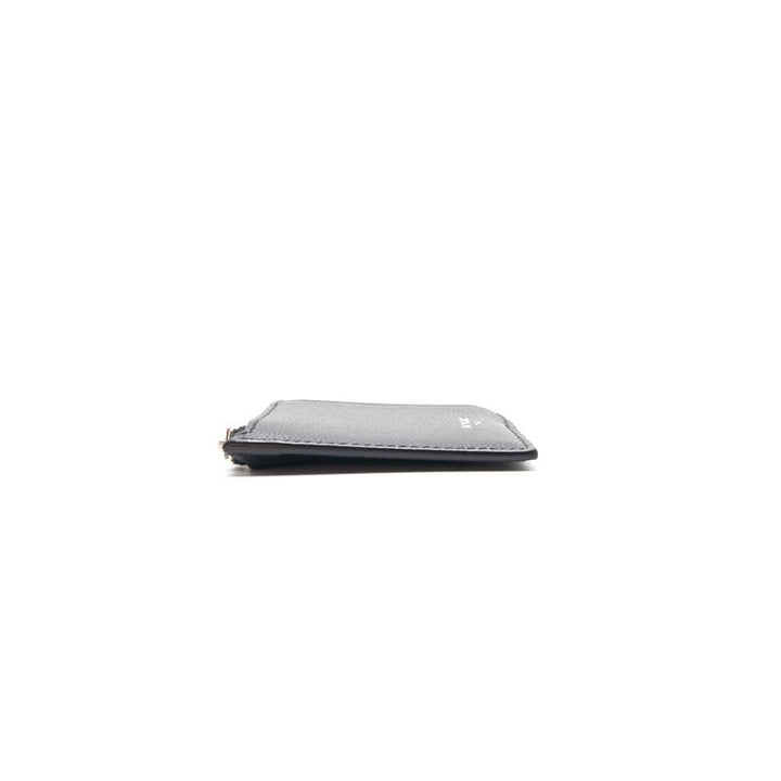 Saint Laurent Fragments Zipped Card Case in Grained Leather