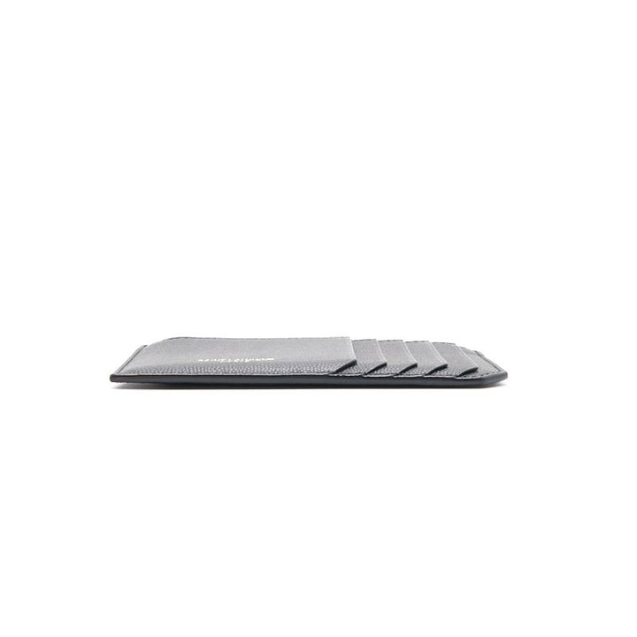 Saint Laurent Fragments Zipped Card Case in Grained Leather