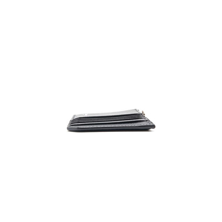 Saint Laurent Fragments Zipped Card Case in Grained Leather