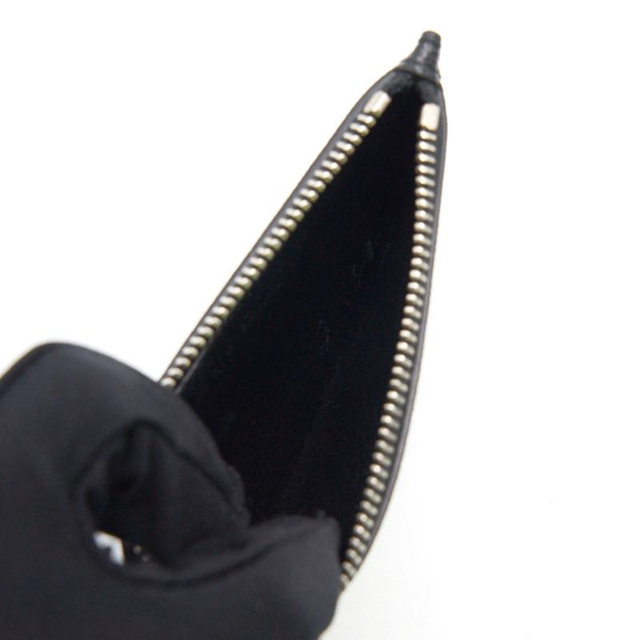 Saint Laurent Fragments Zipped Card Case in Grained Leather