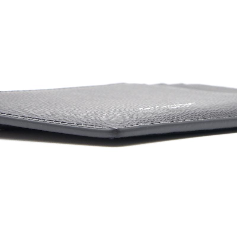 Saint Laurent Fragments Zipped Card Case in Grained Leather