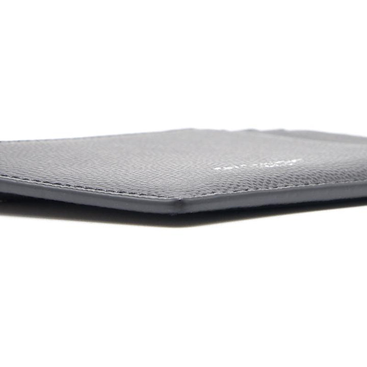 Saint Laurent Fragments Zipped Card Case in Grained Leather