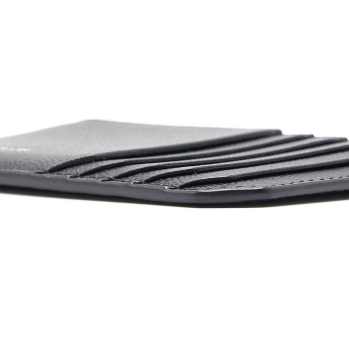 Saint Laurent Fragments Zipped Card Case in Grained Leather