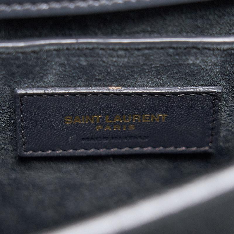 Saint Laurent Sunset Medium Chain Shoulder Bag in Dark Smog Color GHW