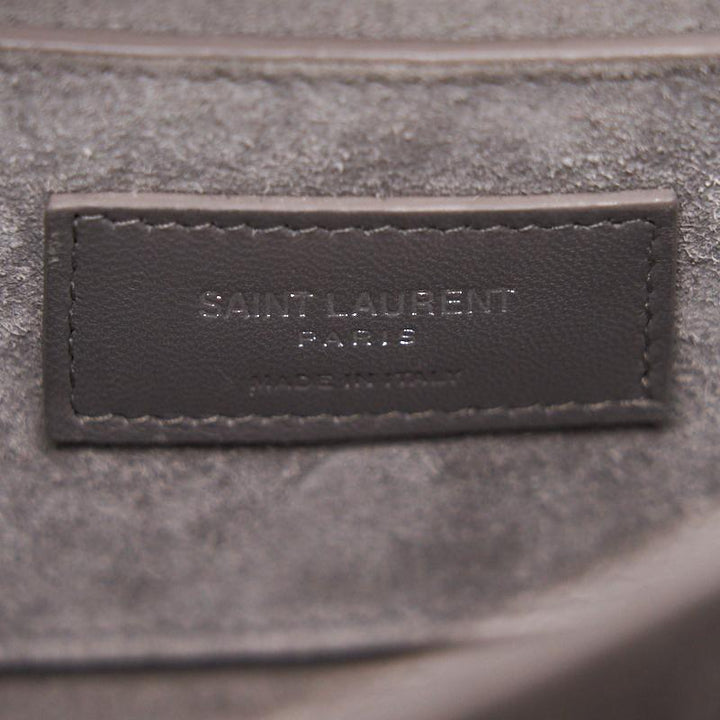 Saint Laurent Sunset Medium Chain Shoulder Bag in Grey Color SHW