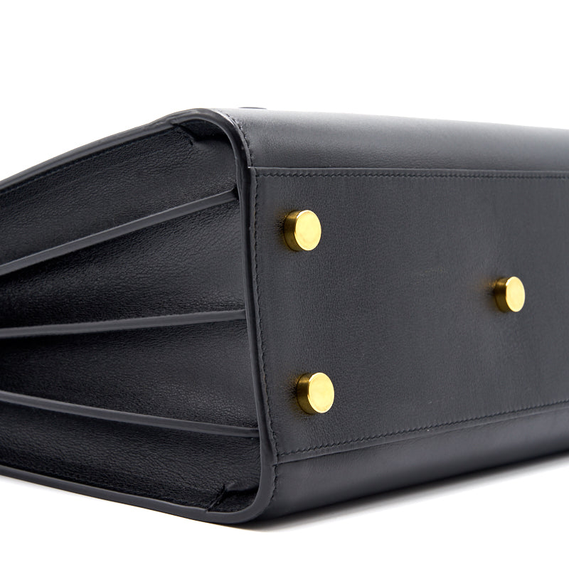 Saint Laurent Paris Black Leather Limited Baby Sac De Jour Tote