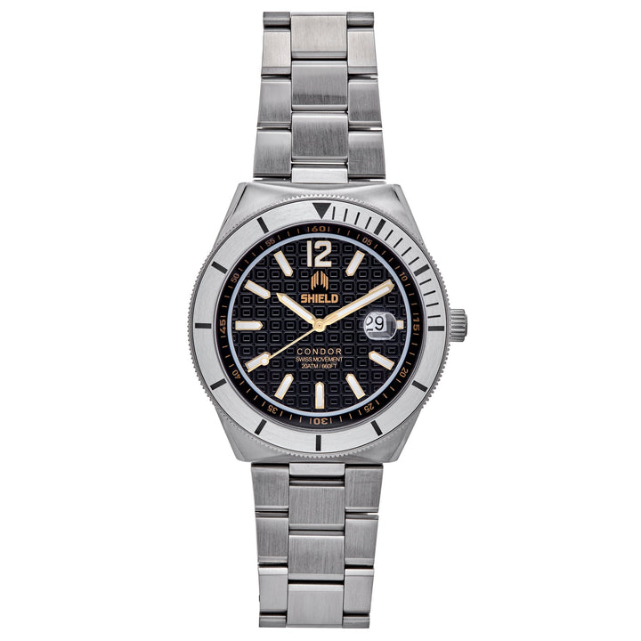 Shield Condor Bracelet Watch w/Date - Ruumur