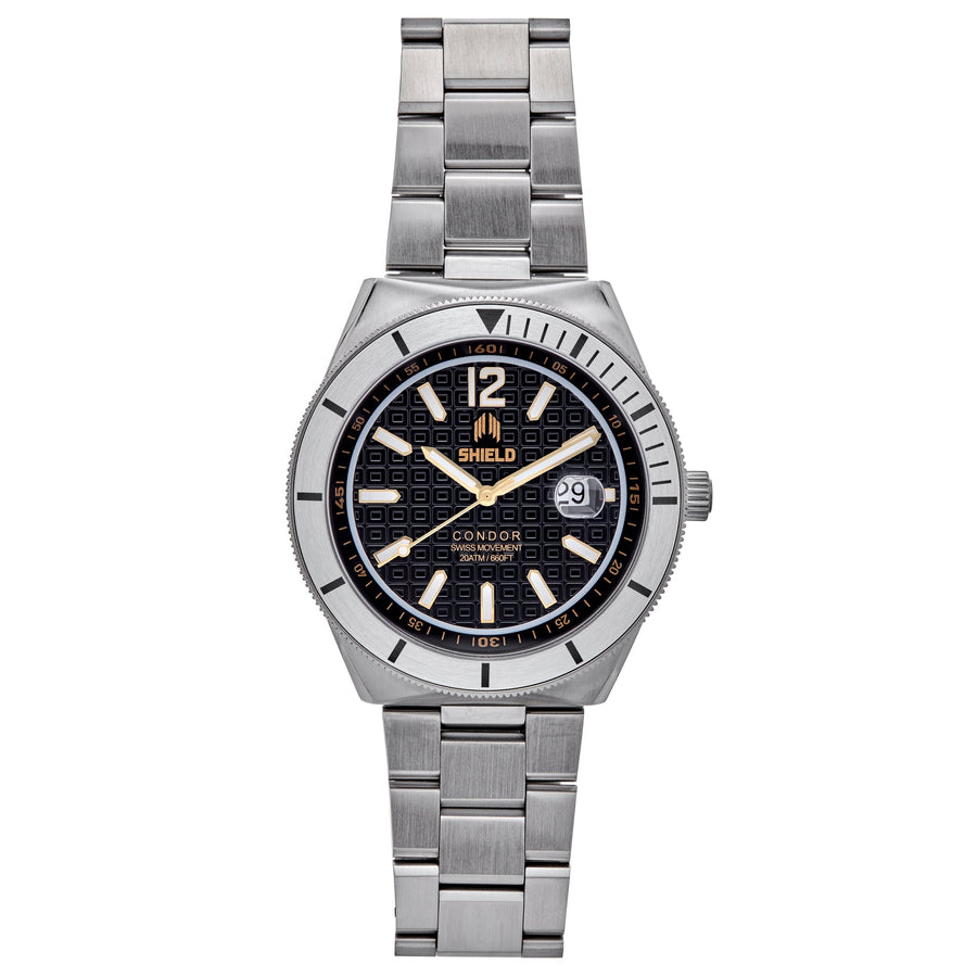 Shield Condor Bracelet Watch w/Date - Ruumur