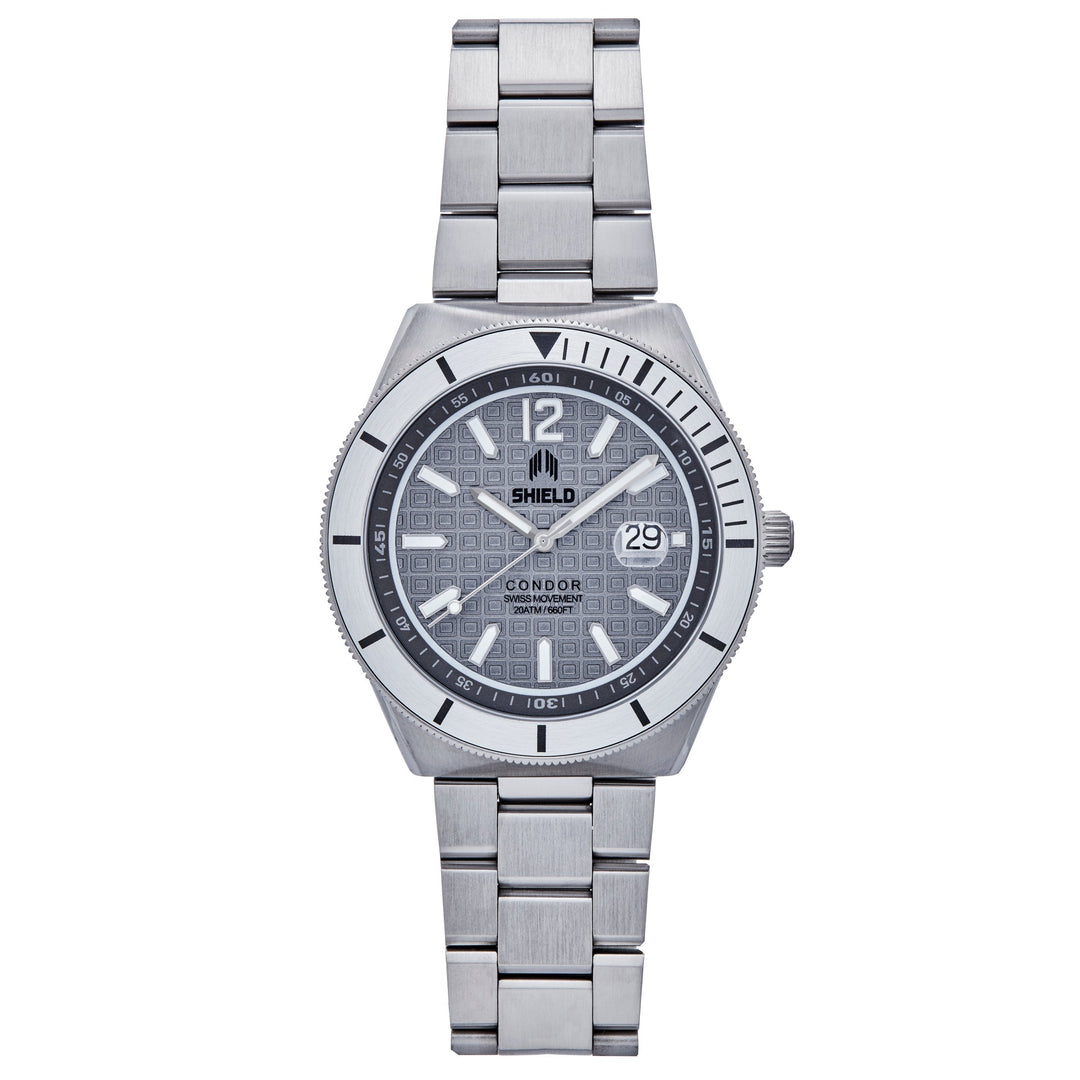 Shield Condor Bracelet Watch w/Date - Ruumur