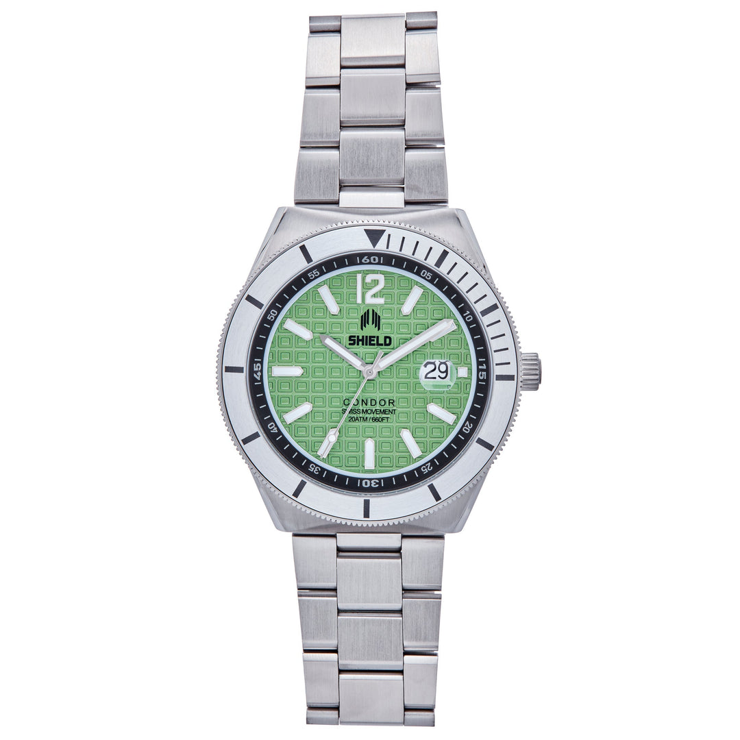 Shield Condor Bracelet Watch w/Date - Ruumur