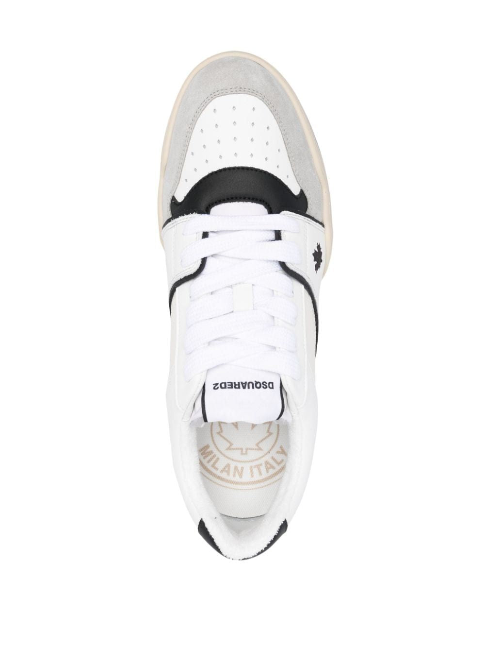 DSQUARED2 SPIDER LEATHER LOW-TOP SNEAKERS
