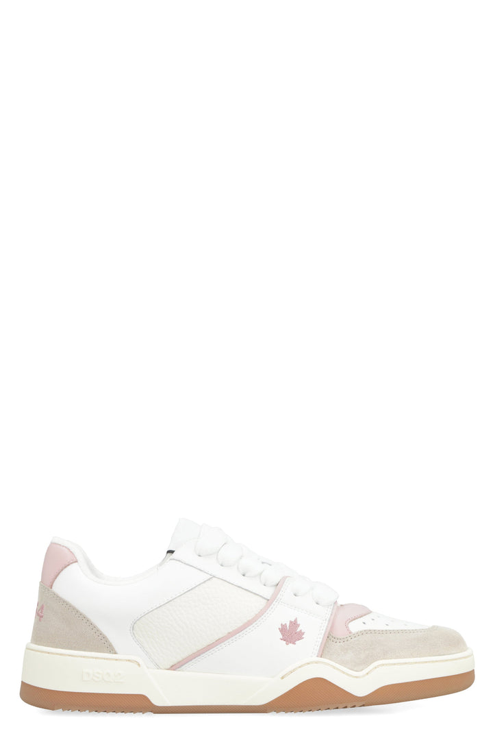 SPIKER LEATHER LOW-TOP SNEAKERS
