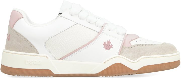 SPIKER LEATHER LOW-TOP SNEAKERS