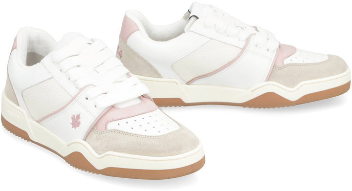 SPIKER LEATHER LOW-TOP SNEAKERS