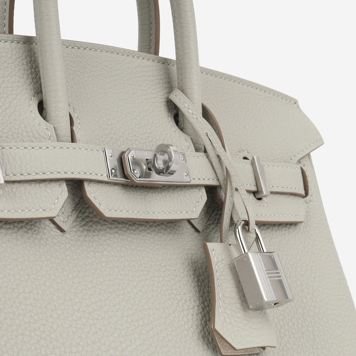Birkin 25 Verso - Gris Perle/Nata