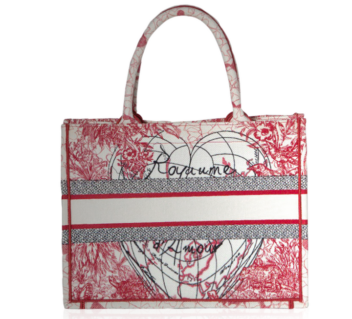 Top quality Dior D-Royaume d'Amour Canvas Book Bag
