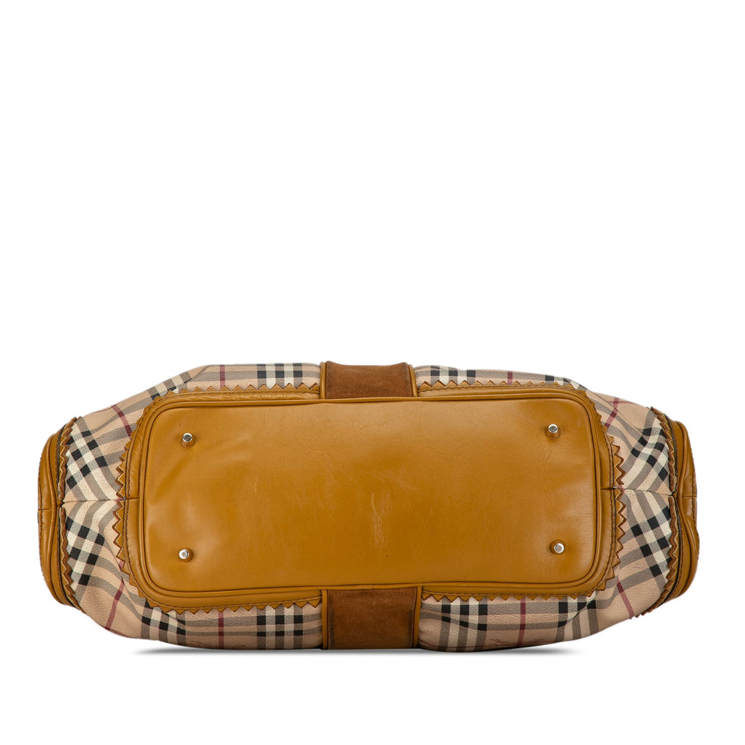 BURBERRY Haymarket Check Tassel Satchel