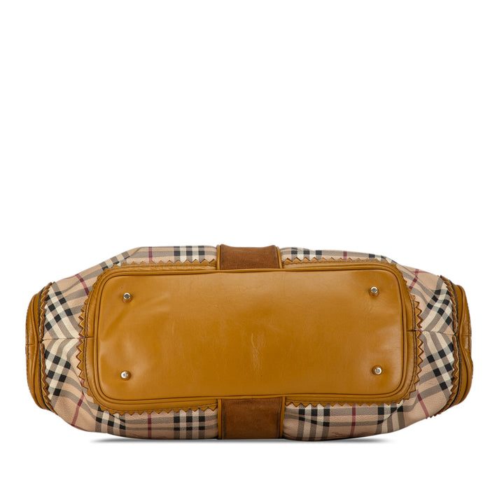 BURBERRY Haymarket Check Tassel Satchel