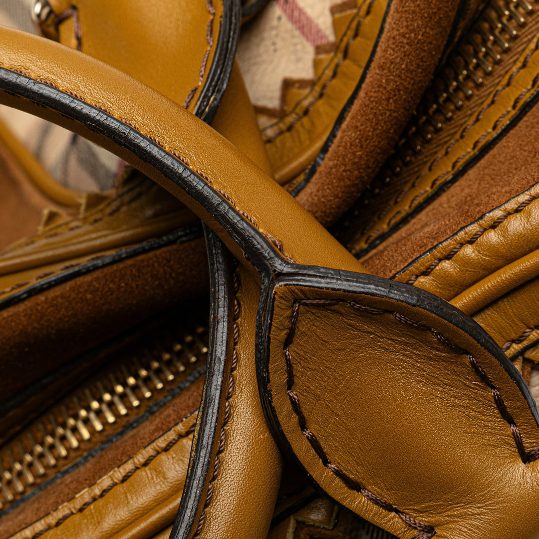 BURBERRY Haymarket Check Tassel Satchel