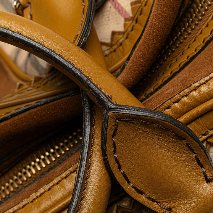 BURBERRY Haymarket Check Tassel Satchel