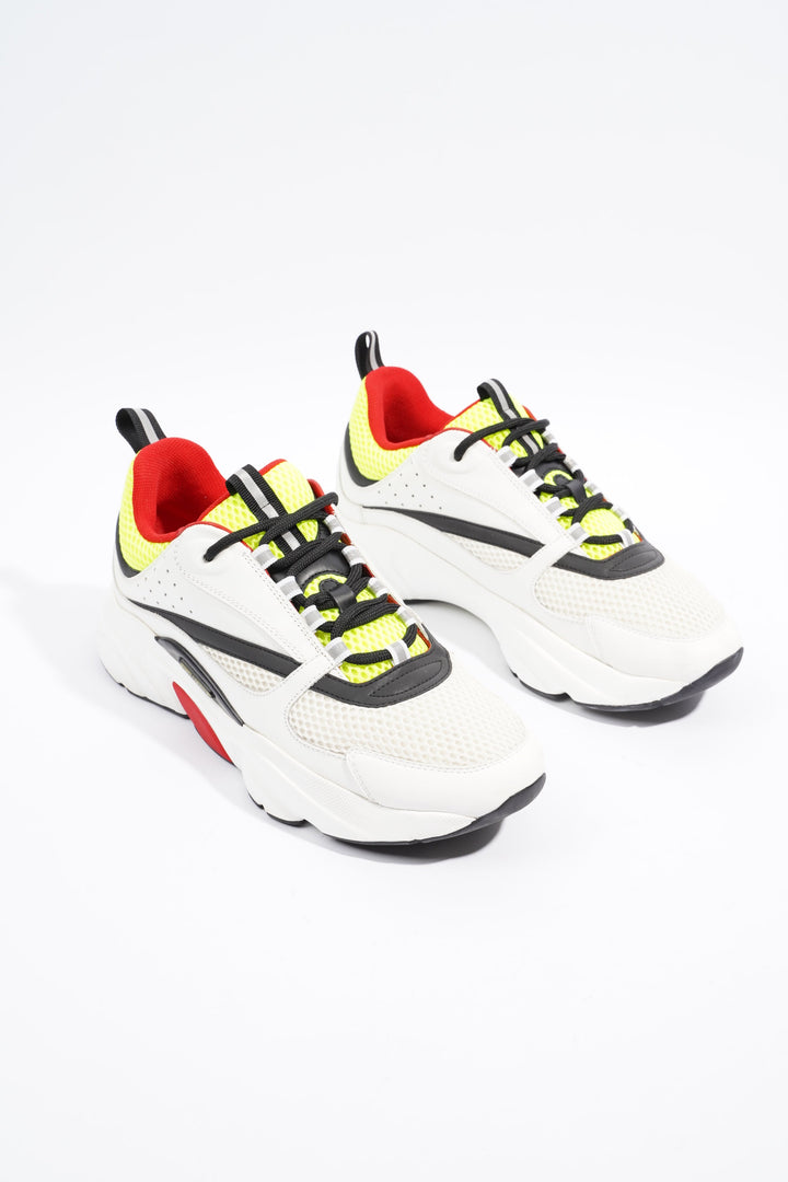 Christian Dior B22 White / Black / Yellow Mesh EU 42 UK 8