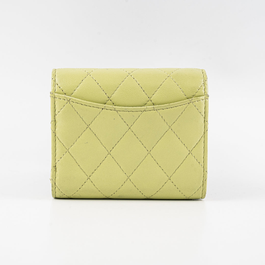 Top Quality Chanel Compact Wallet Green