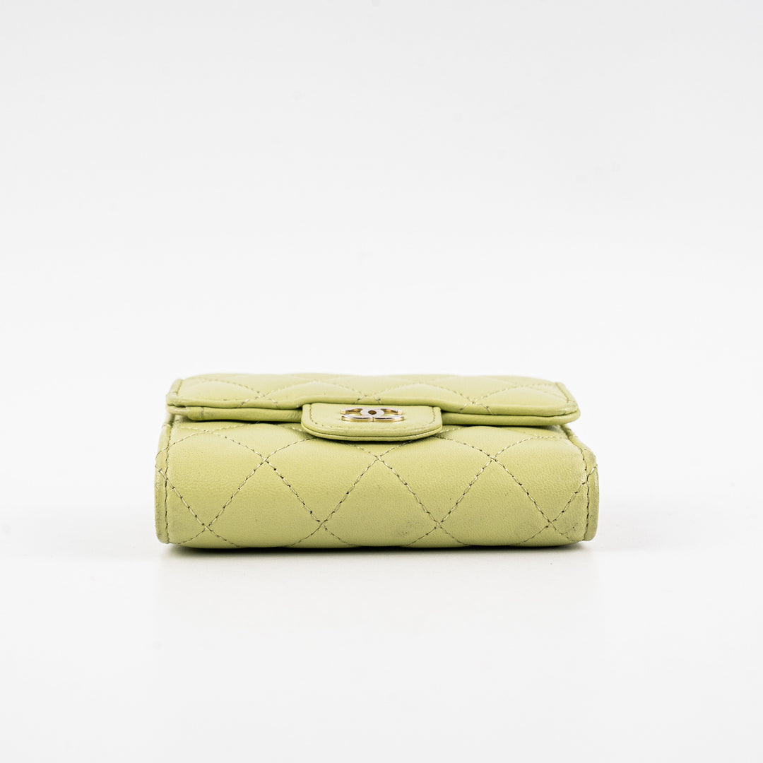 Top Quality Chanel Compact Wallet Green