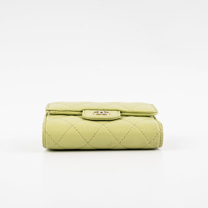 Top Quality Chanel Compact Wallet Green