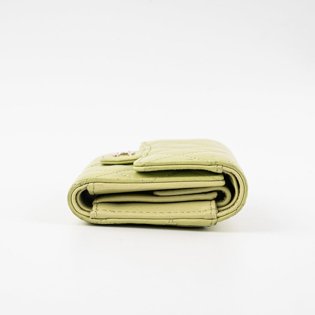 Top Quality Chanel Compact Wallet Green