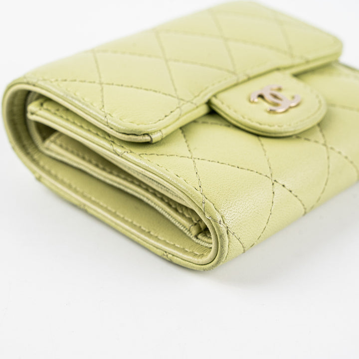 Top Quality Chanel Compact Wallet Green