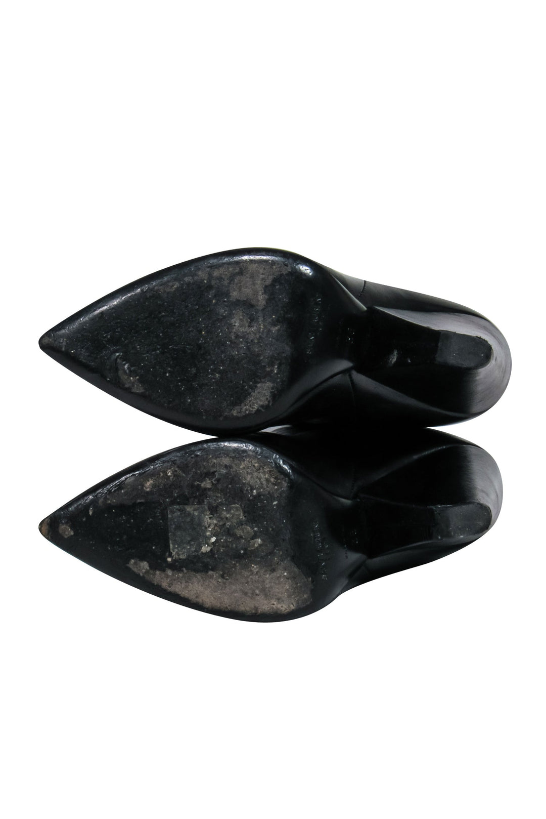Saint Laurent - Black Crinkle Leather OTK Boots Sz 8