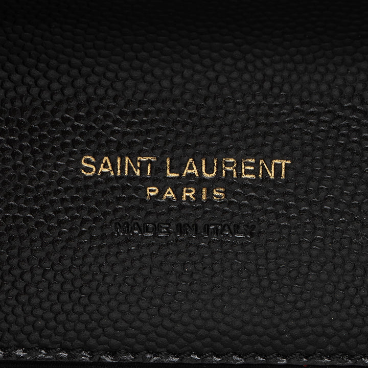Saint Laurent Matelasse Grain de Poudre Monogram Envelope Pouch (SHF-eQugwj)