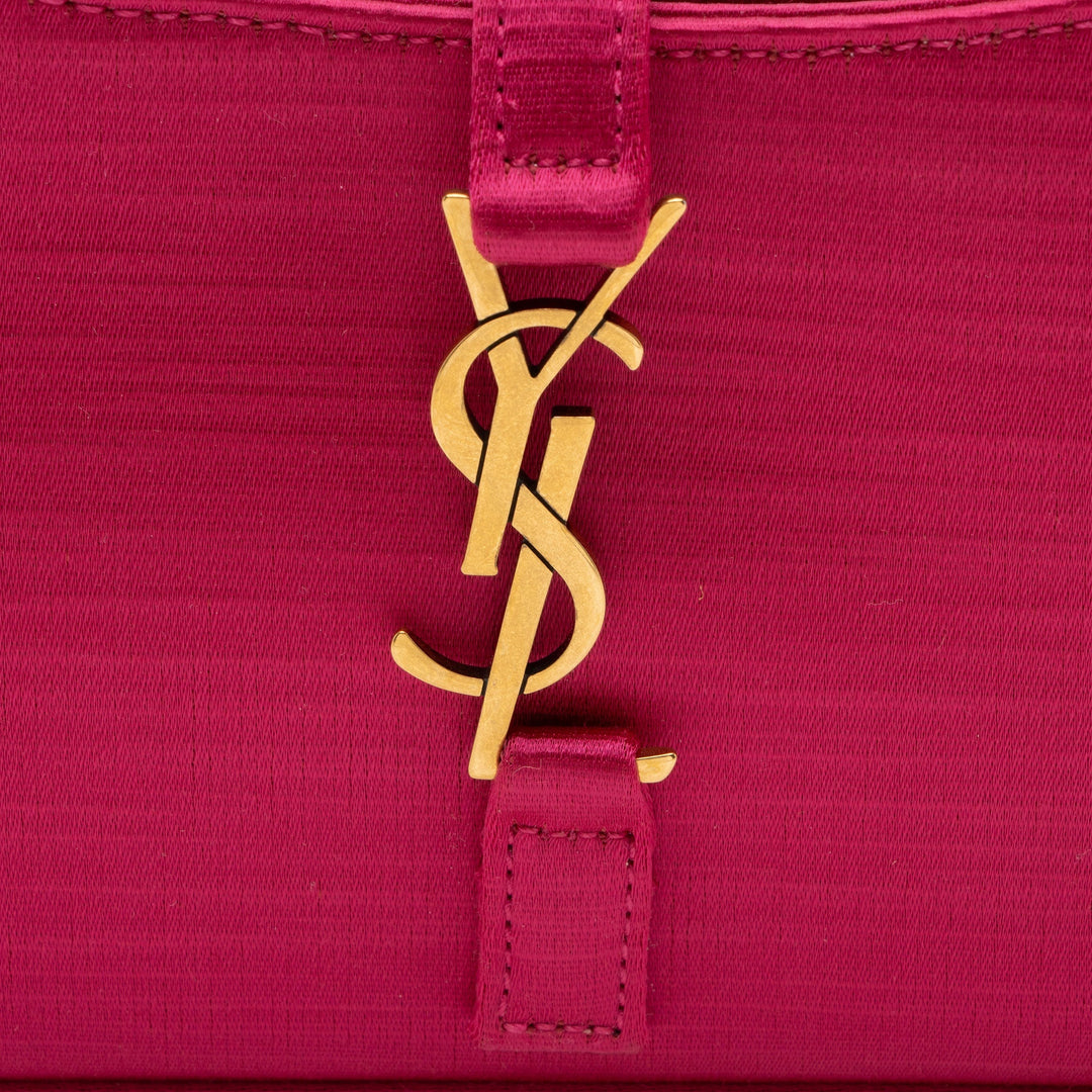 Saint Laurent Satin Monogram Le 5 A 7 Mini Hobo (SHF-TY5jhD)