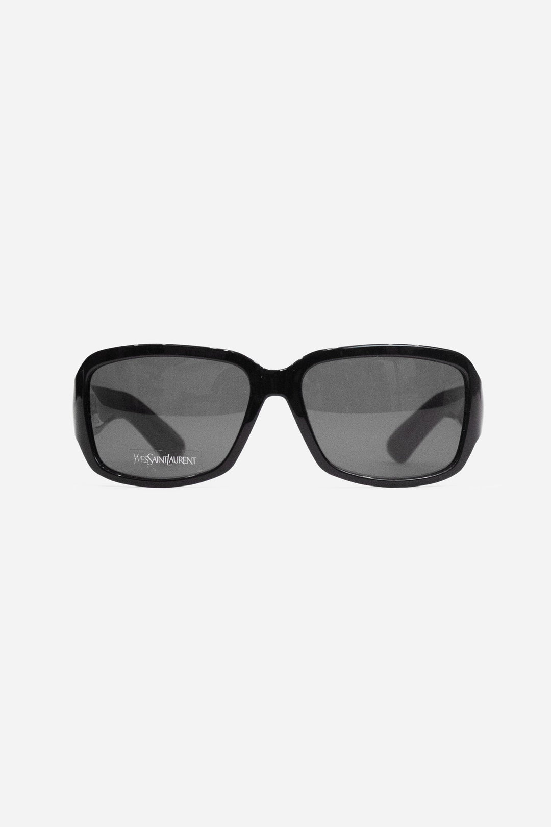Black Sunglasses Gold Logo On Arm