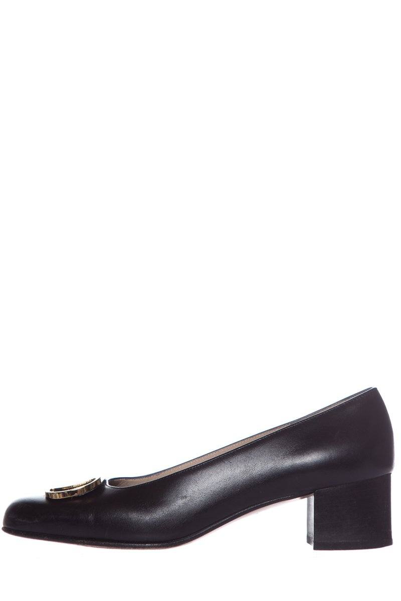 Salvatore Ferragamo Black Leather Pumps SZ 5