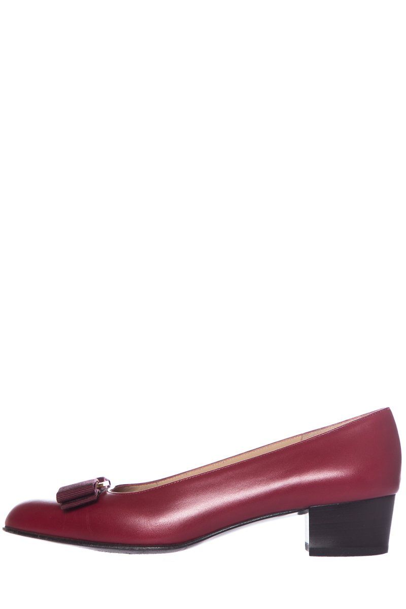 Salvatore Ferragamo Red Leather Pumps SZ 5