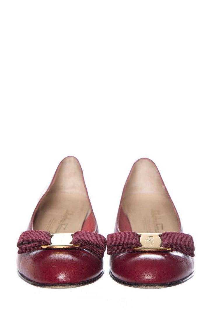 Salvatore Ferragamo Red Leather Pumps SZ 5