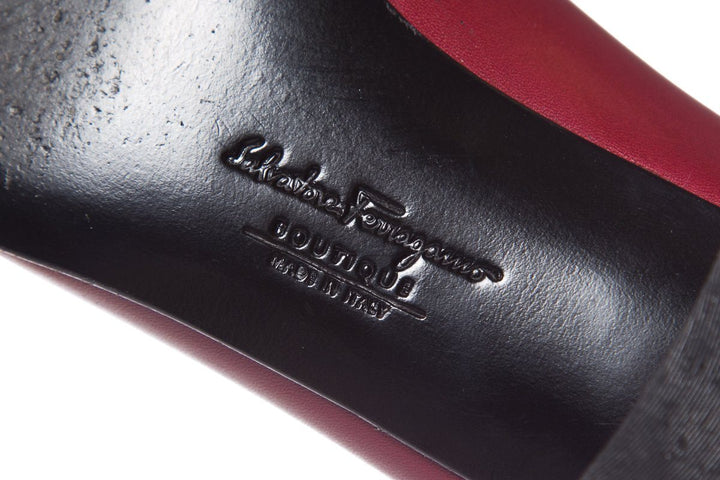 Salvatore Ferragamo Red Leather Pumps SZ 5