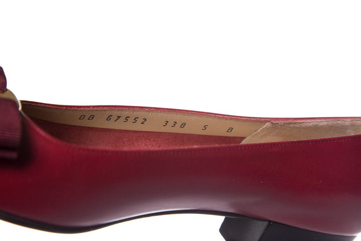 Salvatore Ferragamo Red Leather Pumps SZ 5
