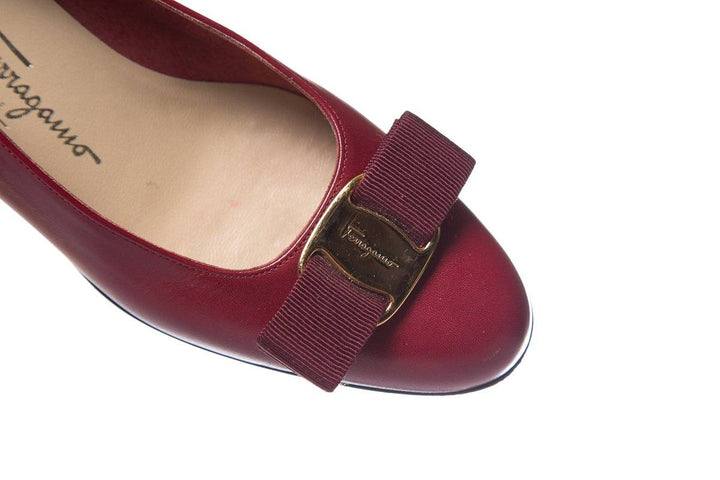 Salvatore Ferragamo Red Leather Pumps SZ 5